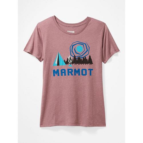 Marmot Elliston T-Shirts For Womens Pink YOA428167